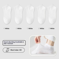 Chaussettes d'entraînement jetables unisexes longues anti-odeur à motif uni pour usage quotidien