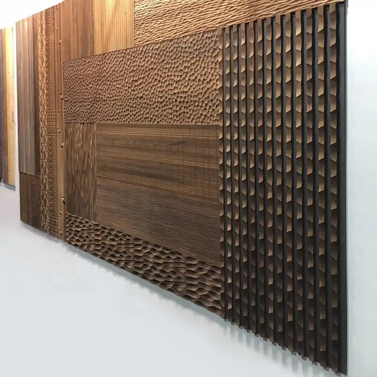 Geriffelte Innen architektur 3D Wand dekoration Abstellgleis Plank Sandwich Board Massiv latten Holz Holz verkleidung Produkte Plank Panel
