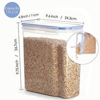Conteneur de stockage de nourriture, de riz et de céréales de grande taille de 4 L sans BPA avec couvercles, boîtes et bacs de rangement en plastique PP multifonctionnels OEM rectangulaires