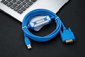 Ic690usb901 cho GE90-30 GE90-70 loạt PLC lập trình cáp với dây dẫn đồng và PVC cách nhiệt USB & <span class=keywords><strong>RS232</strong></span> cổng phiên bản - Product Image 2