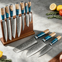 Ensemble de couteaux de cuisine en acier Damas à 67 couches, manche en résine antidérapant durable, couteaux de chef professionnels