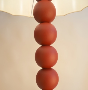 Ul CUL được liệt kê tùy chỉnh khách sạn Led E26 Đèn sàn với màu đỏ sắt hạt cơ thể trống vải bóng râm cho phòng khách & phòng khách lf01 - Product Image 5