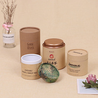 Boîte d'emballage ronde en papier kraft personnalisée pour le thé, les bonbons et les pots en papier avec couvercle en fer, boîte en papier spiralée hermétique