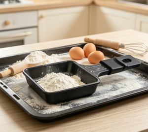 Mini sartén eléctrica para asar queso, plato para hornear, sartén individual para freír huevos, pequeña sartén para salsas con mango de plástico - Product Image 2