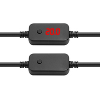 Cable de Carga PD Ajustable de 60W, Tipo-C a DC, con Voltaje Conmutable de 5V 20V 3A, Cable de Alimentación con Activación
