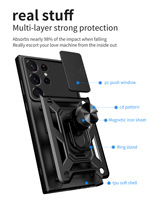 Funda con soporte magnético para Huawei P60 P40LITE Pura 70 60Pro Ultra P50 Y9A Y8 Y7 Nova 9 13 Y72 Y91, funda protectora para cámara deslizante