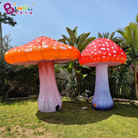 Champignons gonflables publicitaires personnalisés, ballons géants, champignon gonflable géant avec lumière LED pour la décoration d'événements en plein air