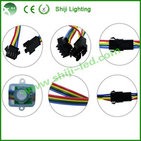 Lampu Pixel LED RGB Addressable 12mm Persegi SJ-2618-DMX IP66 50pcs/Rantai Modul Pixel LED Luar Ruangan PVC Taman Hiburan Liburan