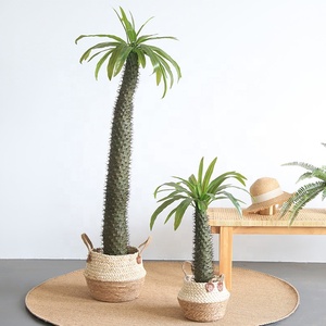 Árbol de Cactus Artificial de 90-167 cm, Plástico Verde, Planta de Euphorbia Artificial en Maceta, Decoración Interior y Exterior - Product Image 1