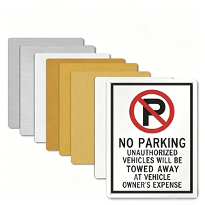 Nessun segno di parcheggio-veicoli non autorizzati rimorchiati via al segno di spesa del proprietario del veicolo, resistente agli agenti atmosferici, inchiostro durevole, facile da montare - Product Image 2