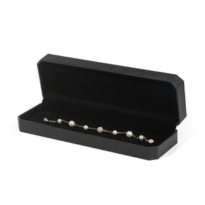 WEIMEI luxe noir boîte à bagues octogone boîte à bijoux logo collier 'bijoux emballage personnalisation boîte à bagues - Product Image 5