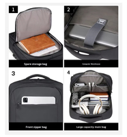 Mochila Personalizada para Computadora Portátil, Impermeable, para Uso Diario y al Aire Libre, con Forro de Poliéster Resistente, Cierre de Cremallera y Puerto USB