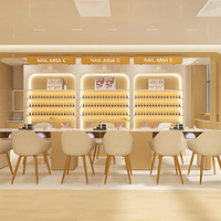 ONI Shopfitting + Nail Salon Space-Thème or crémeux-Affichage exquis/Expérience confortable