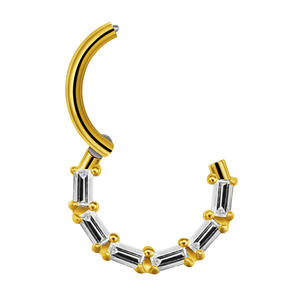 Paslanmaz Çelik Piercing 16G CZ İşlemeli <span class=keywords><strong>Septum</strong></span> Halkası Kilitlenebilir Burun Halkası Menteşeli Segment Helix Kıkırdak Küpe Kadınlar İçin Vücut Takısı - Product Image 2