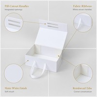 Boîte cadeau en carton rigide de luxe avec fermeture magnétique et laminage mat, logo personnalisé, pour bijoux et accessoires haut de gamme