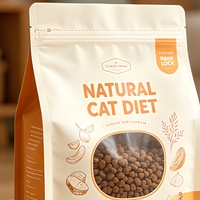 Op maat gemaakte platte zakken met ritssluiting voor katten- en hondenvoer, dierenvoer, ziplock zakken 5KG 10KG 20KG kattenbakvulling