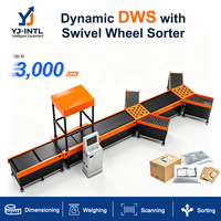 Système de tri automatique de colis DWS haute capacité 8000 PPH, machine à bande transporteuse en acier inoxydable