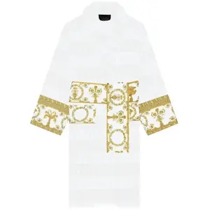 Bata de Baño Larga, Bata de Baño para Hombre y Mujer, Unisex, Ropa de Dormir, Estampado de Letras, Mezcla de Telas Versaelies Versale2 de Algodón, Venta al por Mayor - Product Image 2