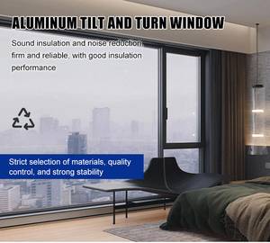 Modern Custom Aluminum Casement Tilt and Turn <strong>Window</strong> Soundproof Heat <strong>Insulation</strong> for House Hotel Apartment - Product Image 2