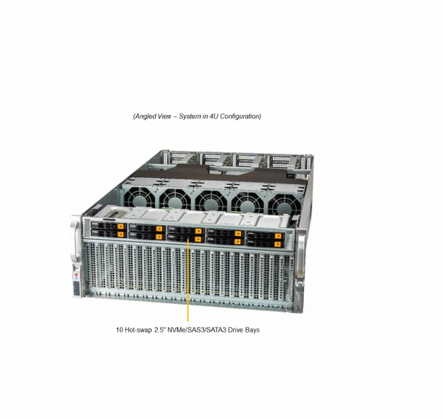 High Density All-Flash Storage Server AS-4124GQ-TNMI 4U Rack Server Dual EPYC 7003 Series CPUs Servers