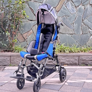 Sedia a Rotelle Pieghevole Manuale per Disabilità Pediatrica, Tutto Terreno, per Paralisi Cerebrale, <span class=keywords><strong>Reclinabile</strong></span>, <span class=keywords><strong>Passeggino</strong></span> per Bambini e Adulti - Product Image 3