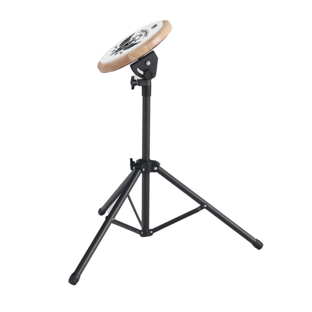 OEM Silicon Rubber Surface with Wood Round Drum Pad Practice Pad with Stand for Beginner and Drummers