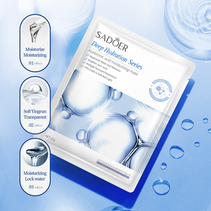 Masque facial hydratant en profondeur SADOER, fraîcheur naturelle, blanchissant, hydratant, ingrédients au thé vert, vente en gros OEM ODM - Product Image 4