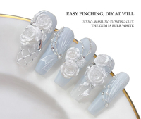 Gel UV sculpté satiné blanc HS, résistant et non collant, effet 3D stéréoscopique, gel de modelage pour nail art, vernis à ongles