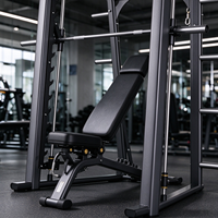 Machine Smith pour centre de fitness commercial avec rangement de plaques et support de squat pour haltères, idéale pour l'entraînement de musculation en club de santé