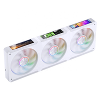 Ventilateur de boîtier Jonsbo ZC-360W blanc, synchronisation ARGB, lumière ARGB, ventilateur PWM 3 côtés, ventilateur de boîtier d'ordinateur pour système de refroidissement PC, ventilateurs RGB