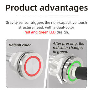 Interruttore Piezoelettrico Impermeabile IP68 con Superficie Concava Non Illuminata Normalmente Aperto in Acciaio Inox Momentaneo a Pulsante 16mm - Product Image 4