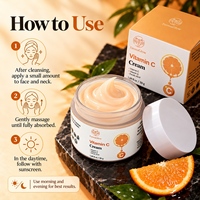 Crème Visage Éclaircissante et Hydratante à la Vitamine C Fermentée, à l'Acide Ferulique et aux Antioxydants, Correctrice de Taches Brunes, Raffermissante et Illuminatrice
