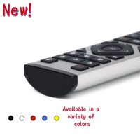 Control Remoto Inalámbrico Inteligente Plateado y Negro de 32 Botones, Apto para TV, Decodificador, Control Remoto OEM ODM Personalizado Disponible al por Mayor