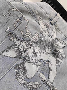Jeans da <span class=keywords><strong>Uomo</strong></span> 2025 High Street a Vita Alta, Taglio Bootcut, Lavaggio Chiaro, Stile Europeo, Comodi e Slim per l'Estate - Product Image 4