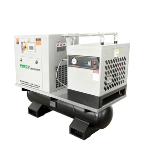เครื่องอัดอากาศแบบสกรูหล่อลื่น 7.5KW 11KW 15KW 440V 380V 220V 3 เฟส 300 ลิตร พร้อมเครื่องยนต์และมอเตอร์ สำหรับร้านล้างรถ - Product Image 2