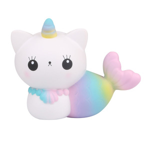 Jouet anti-stress mignon licorne sirène chat pour enfants, décoration de bureau, accessoire photo - Product Image 5