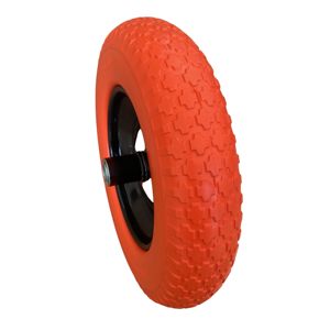 Neumático Sólido de Poliuretano 3.50-<span class=keywords><strong>8</strong></span> Antideslizante sin Aire con Llanta Negra para <span class=keywords><strong>Carretilla</strong></span> y Carro Utilitario - Product Image 2