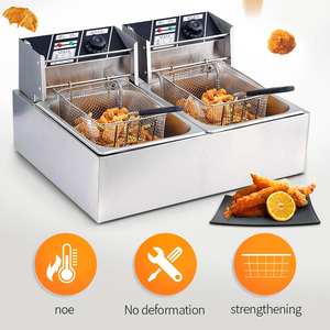 Hot Sale Double Tanks Fish Plantain <strong>Chips</strong> Potato Funnel Cake Frier Chicken Corn Dog Commercial Donut Electric Deep <strong>Fryer</strong> - Product Image 3