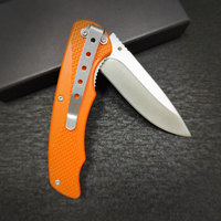Couteau de poche d'extérieur déverrouillable, couteau pliant portable avec manche en plastique, couteau tactique d'autodéfense avec manche en ABS