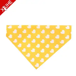 New Design Cartoon Pattern Scarves Digital Printed Pets Bandana Custom Polyester Pet Triangle Scarf