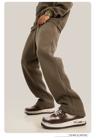Pantalones Deportivos de Invierno de Alta Calidad, Multicolores, de Pierna Recta, con Logotipo Personalizado, Forro Polar, para Hombre