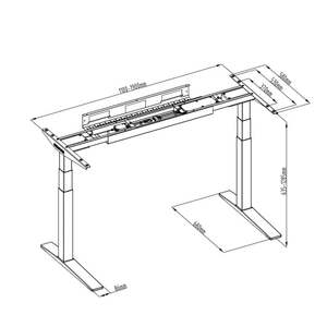 Ergonomic Electric Sit to Stand up <strong>Desk</strong> Base <strong>Height</strong> <strong>Adjustable</strong> Standing <strong>Desk</strong> Legs Frame - Product Image 3