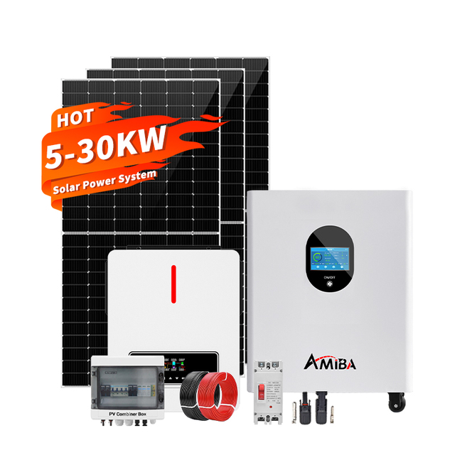 Home Solar Energy System 8KW 12KW 20KW 30KW Off-grid Lithium Battery Solar Panels Solar Inverter Complete Power Solution