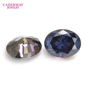 Cadermay Loose Moissanite Oval Purple Synthetic Gemstone For Jewelry Making 0.5ct 3.0ct - Product Image 1