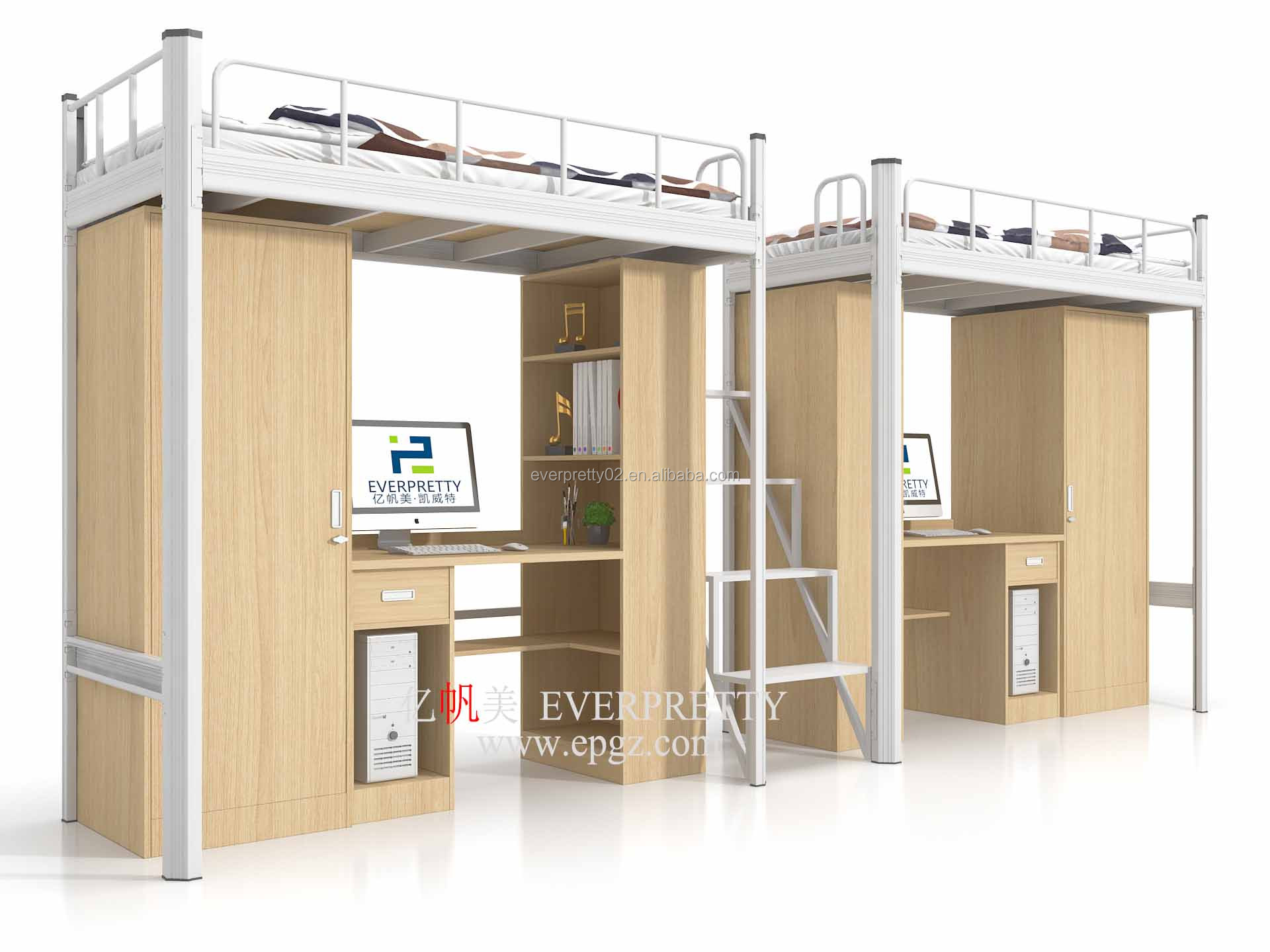 Cómodo solo cama de enfermo para cabina móvil Hospital