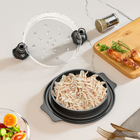 Vente chaude En Plastique Rond Transparent Cuit Poulet Broyeur Outil Twist Poitrine De Poulet Broyeur Machine
