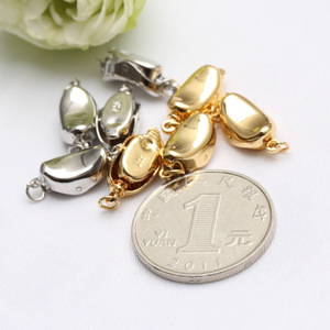 Cierre ovalado dorado de cobre chapado en plata 925 para la fabricación de collares, componentes de joyería, material para abalorios DIY - Product Image 2