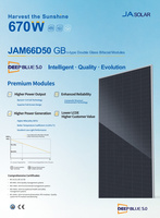 Panneau solaire photovoltaïque monocristallin bifacial de type N Topcon haute efficacité Longi Jinko JA Trina Aiko 650 Watt 650W