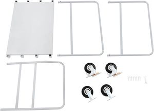 Carretilla de Plataforma Resistente 8 en 1 de 3500 Libras, Carretilla de Acero con <span class=keywords><strong>Ruedas</strong></span> Giratorias con <span class=keywords><strong>Freno</strong></span> - Product Image 6