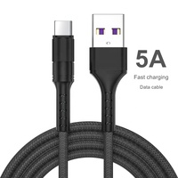 HOEXI — câble USB type-c 5A 480 mb/s pour recharge rapide et données, cordon de chargeur usb-c pour téléphone android
